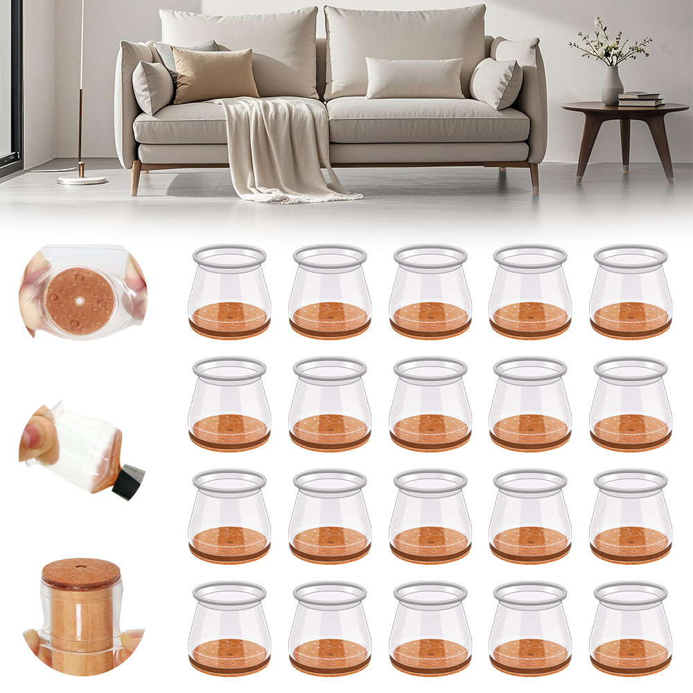 Furniture Hardware Feet - 24-36 個椅子脚キャップシリコーン足プロテクターパッド家具テーブルカバー靴下プラグカバー家具レベリングフィート家の装飾
