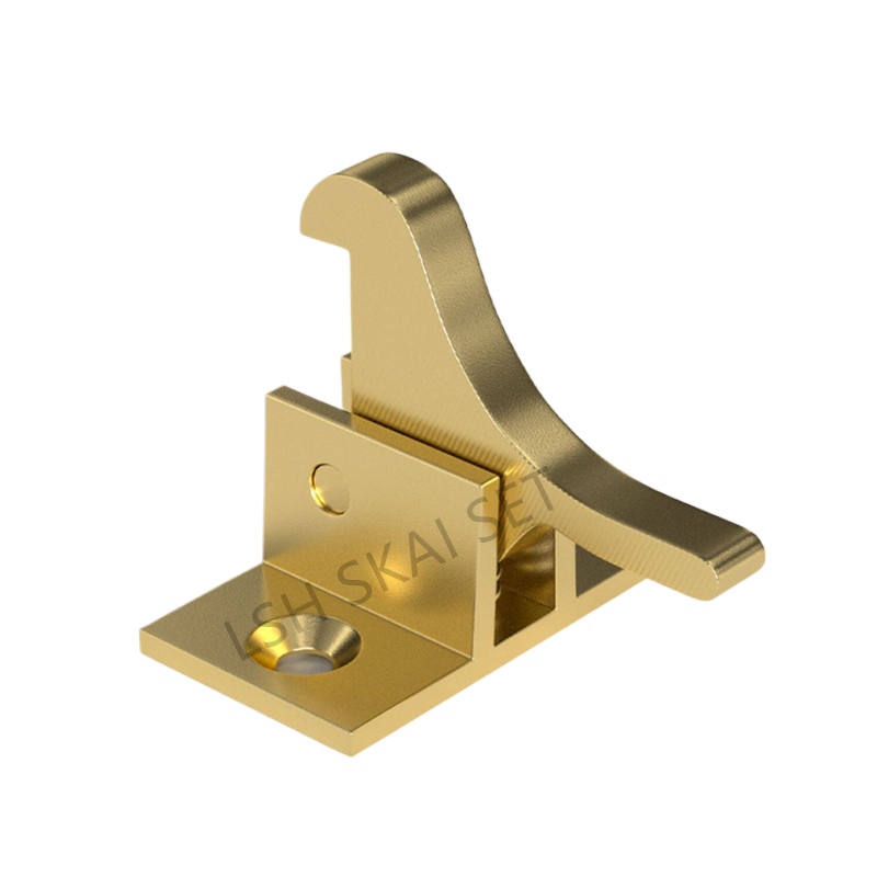 Furniture Hardware High End - 2個入り高級真鍮製ファスナー、室内ドア・窓用留め金、バルコニードア安全ロックフック、家具金物、キャビネットドアロック