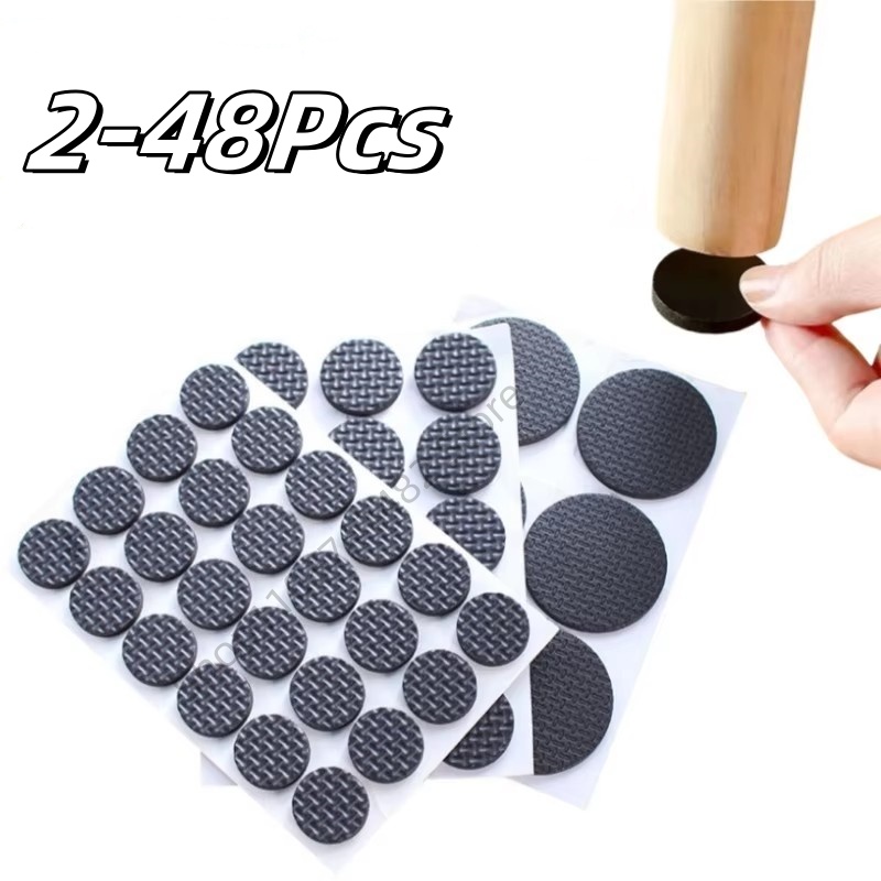 Furniture Hardware Feet - 2-48個入り 自己粘着式 ブラック 家具脚用 ラグ フェルトパッド