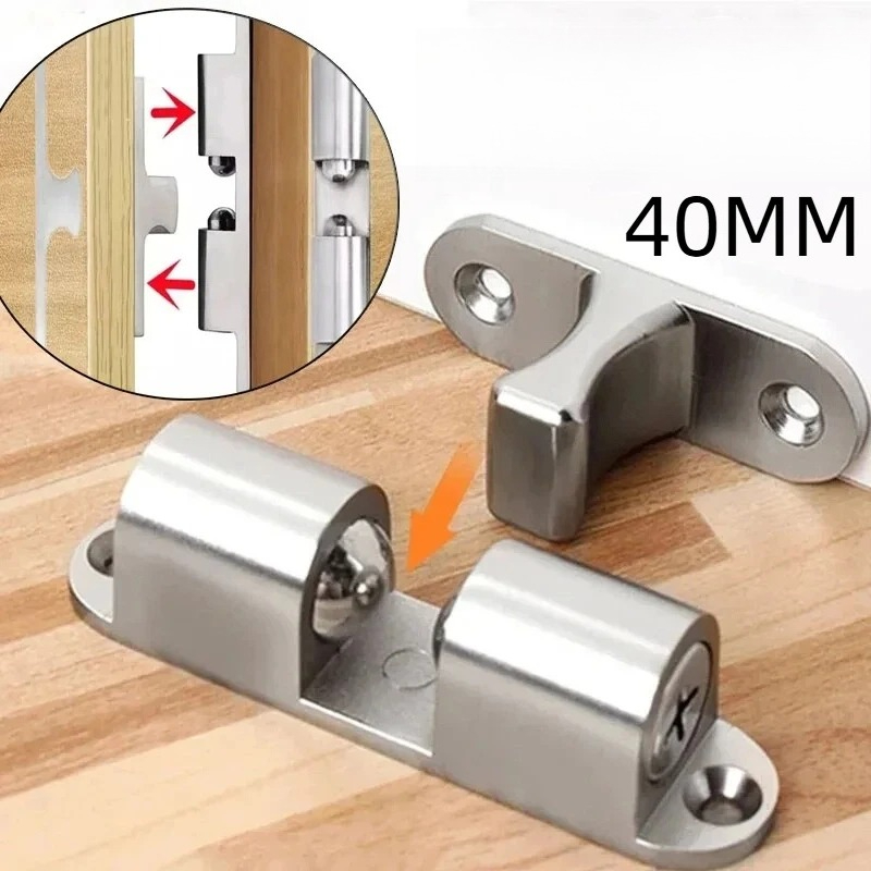 Furniture Hardware Types - 40 ミリメートル家具ドアボールラッチ真鍮ダブルローラーキャッチスプリングタイプ調整可能なテンションラッチキャビネットクローゼットハードウェア用