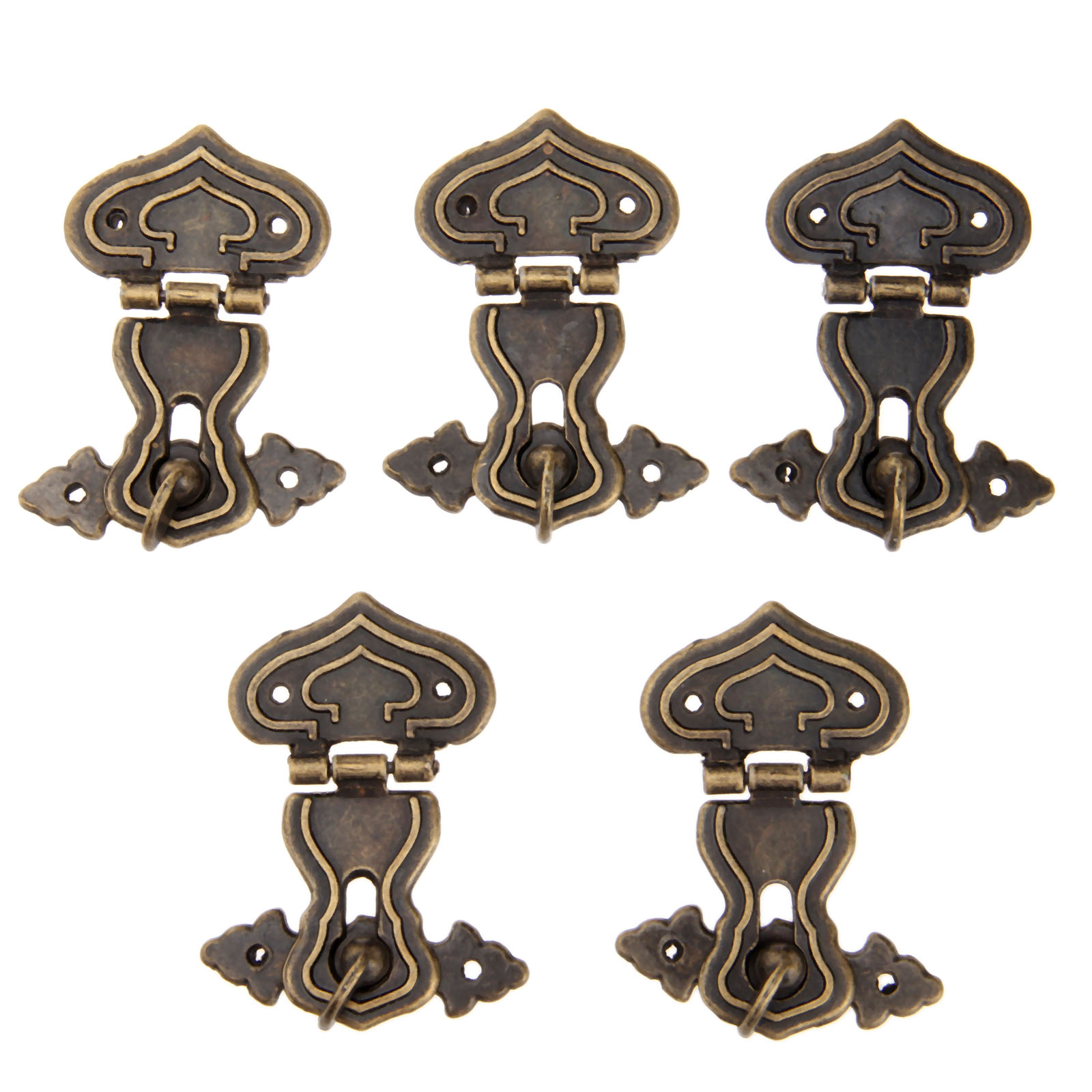 Furniture Hardware Screws - アンティーク金属装飾フック,63x47mm,5個,階段,木製ジュエリーボックス,ネジ付き,ヴィンテージ家具ハードウェア