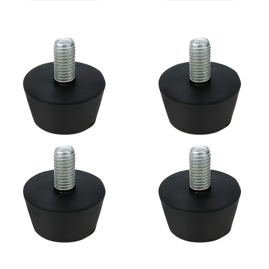 Furniture Hardware Feet - 4 個のゴム製調節可能な足パッド、ネジ付きテーブルチェア Balck レベリングフットパッド家具の脚耐衝撃保護