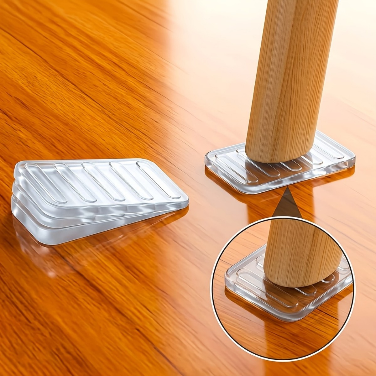 Furniture Hardware Feet - 8個入り調整可能なテーブル脚用バランスパッド、凹凸のある床に適しています - 安定した脚付きの滑り止め家具レベリングパッド