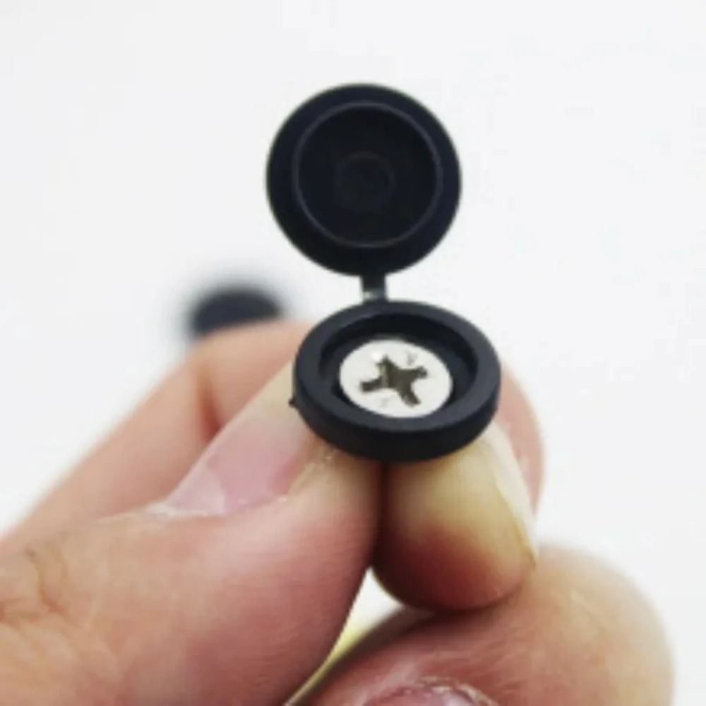 50/100/200 個黒実用的なヒンジ付きプラスチックネジ - Furniture Hardware Screws のレビューと価格