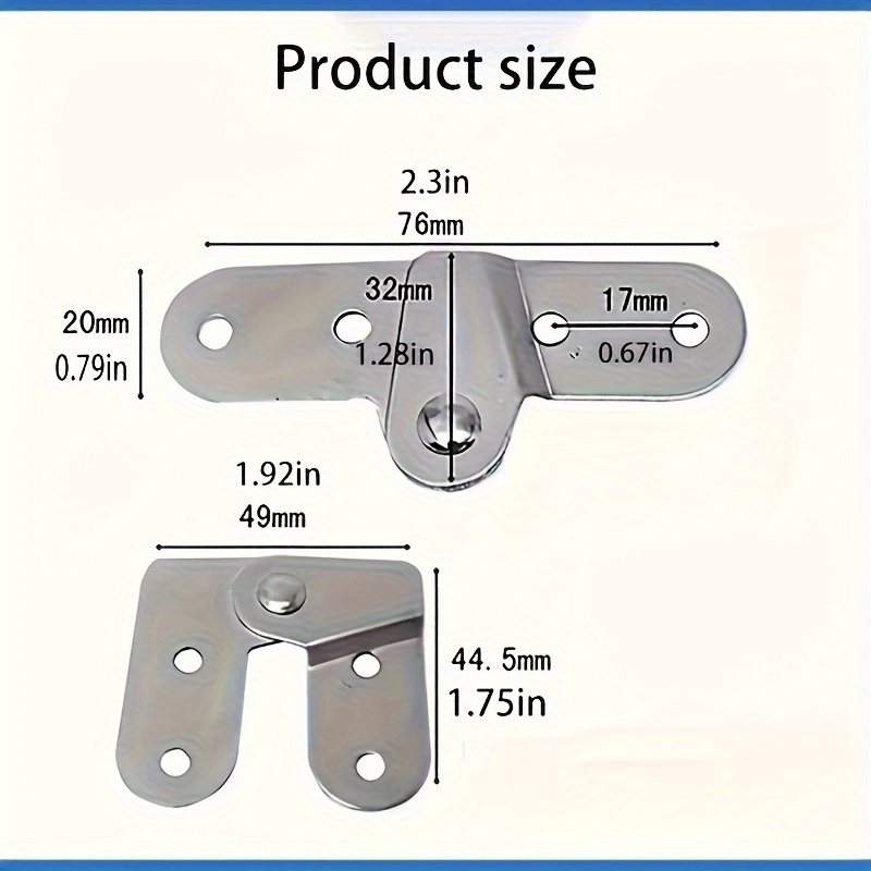 2 個のはしご折りたたみヒンジ回転可能なサポートブラケット金 - Furniture Rotating Hardware のレビューと価格