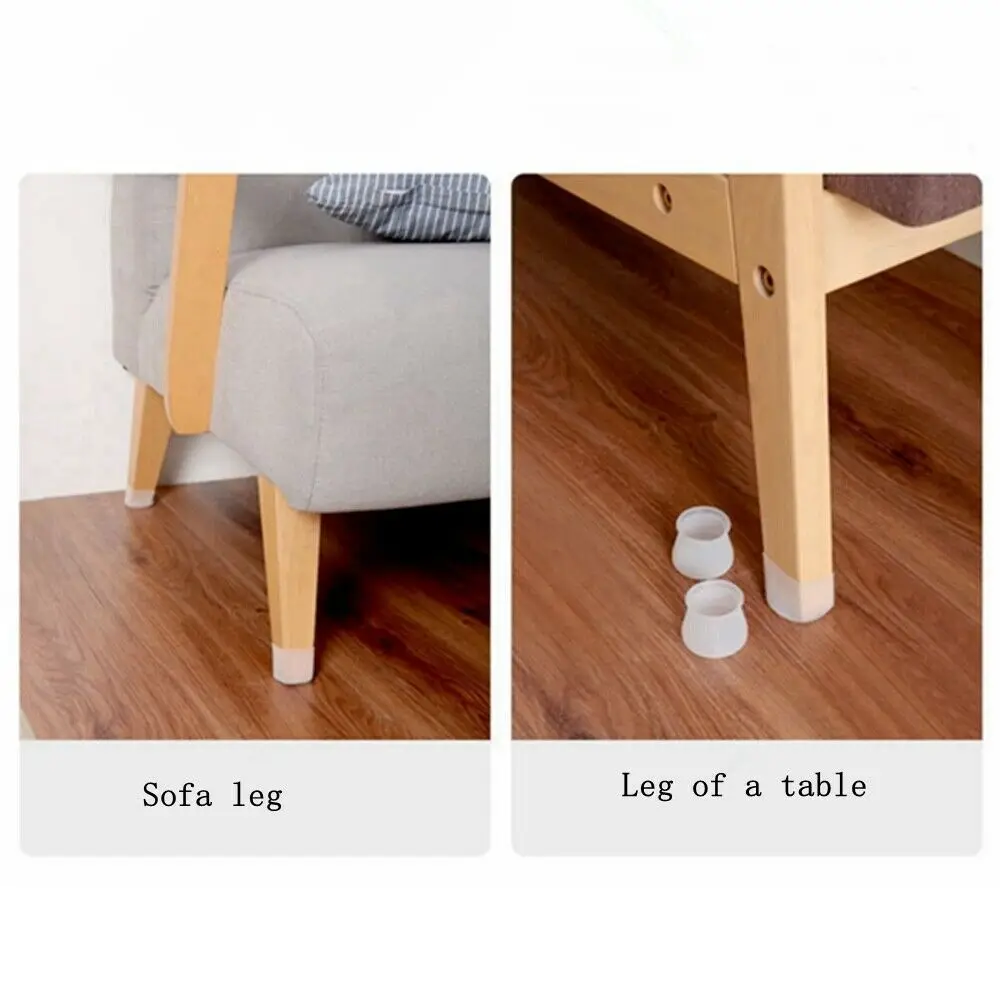 20 個椅子床プロテクターグレーシリコン椅子脚キャップ保護カ - Furniture Hardware Feet のレビューと価格