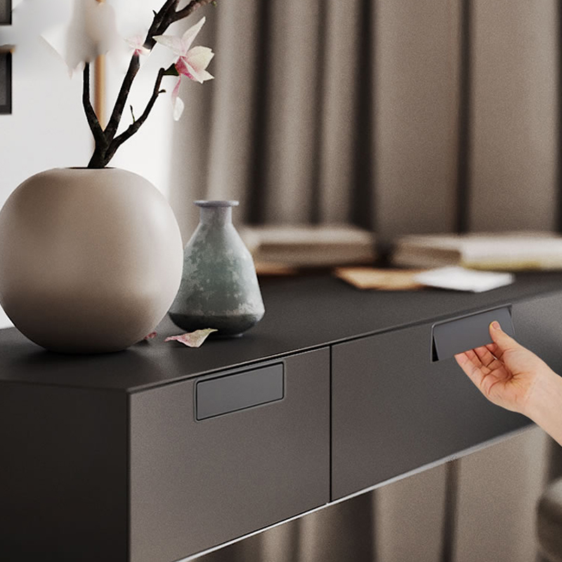 クローゼットキッチン隠しドアハンドルブラックゴールド埋め込み - Furniture Rotating Hardware のレビューと価格