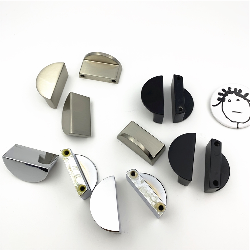クロームハンドル付きマットブラック亜鉛合金ハウジング,半円形 - Furniture Rotating Hardware のレビューと価格