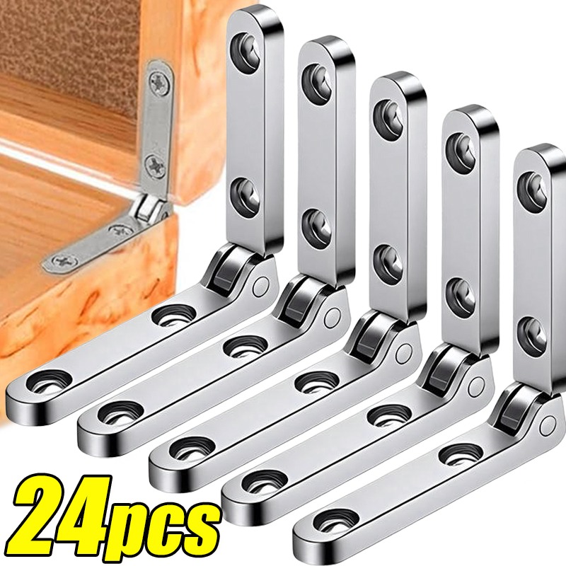ミニ亜鉛合金ヒンジ高耐久折りたたみ90度ヒンジ木製ボックスジ - Furniture Hardware Screws のレビューと価格