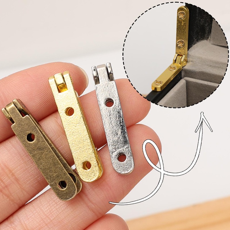 ミニ亜鉛合金ヒンジ高耐久折りたたみ90度ヒンジ木製ボックスジ - Furniture Hardware Screws のレビューと価格