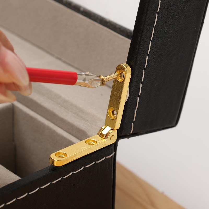 ミニ亜鉛合金ヒンジ高耐久折りたたみ90度ヒンジ木製ボックスジ - Furniture Hardware Screws のレビューと価格