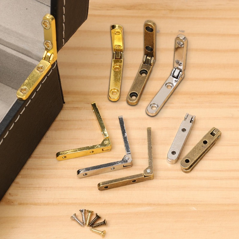 ミニ亜鉛合金ヒンジ高耐久折りたたみ90度ヒンジ木製ボックスジ - Furniture Hardware Screws のレビューと価格