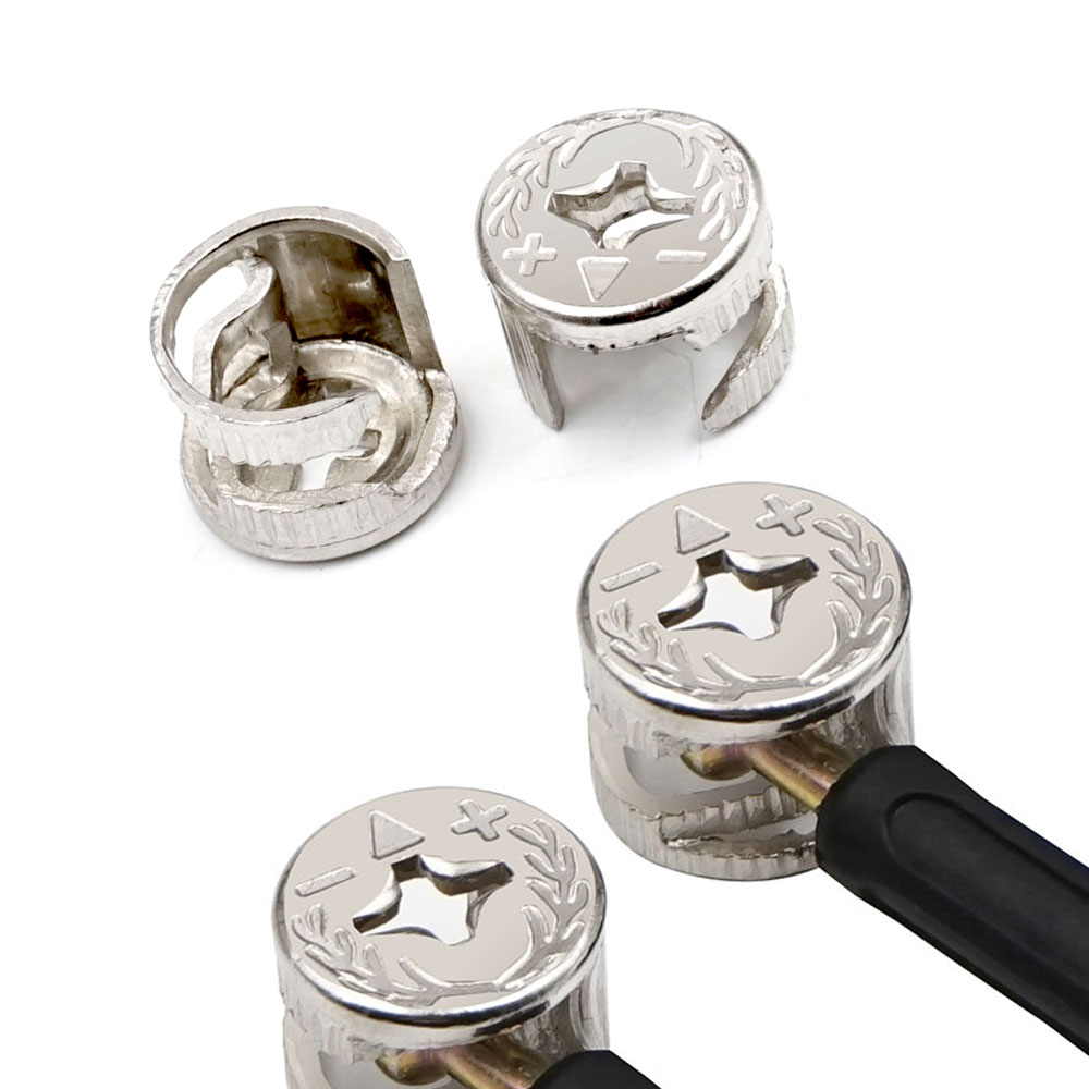 3 in 1ダボジグネジ家具接続金具セット偏心ホイールナット - Furniture Hardware Screws のレビューと価格