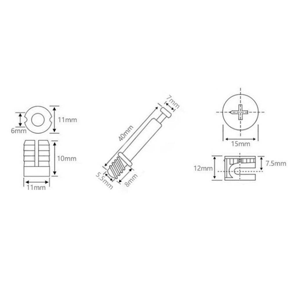 3 in 1ダボジグネジ家具接続金具セット偏心ホイールナット - Furniture Hardware Screws のレビューと価格