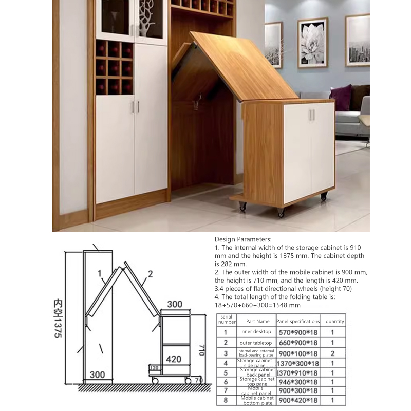 折りたたみ式テーブル、伸縮式デスク、隠し機構付き、省スペース - Furniture Hardware Types のレビューと価格