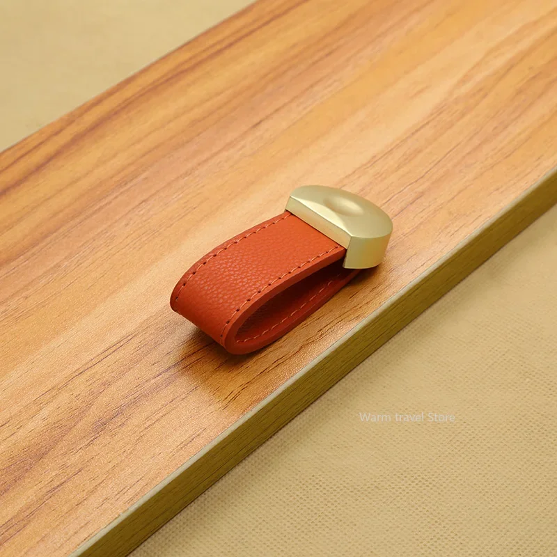 1 個革ハンドルバッグハンドル引き出しドアノブブラウンブラッ - Furniture Rotating Hardware のレビューと価格