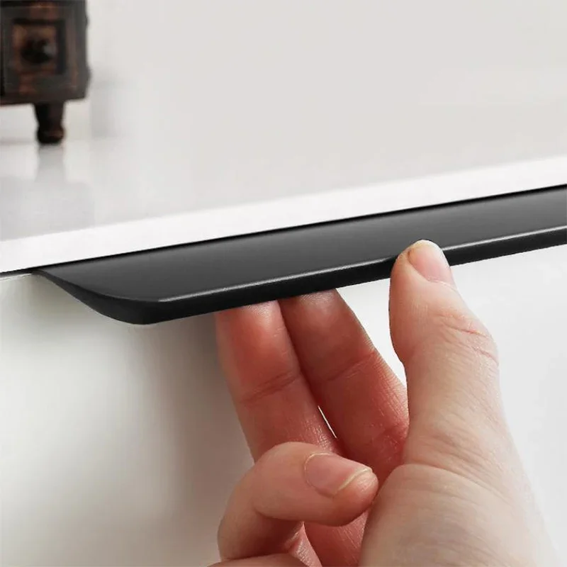 ミニマルなデザインのドアハンドル、長いエッジの目に見えない穴 - Furniture Rotating Hardware のレビューと価格