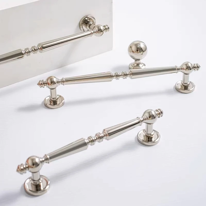 フランスアンティークキャビネットドアハンドルチタンシルバーハ - Furniture Hardware High End のレビューと価格