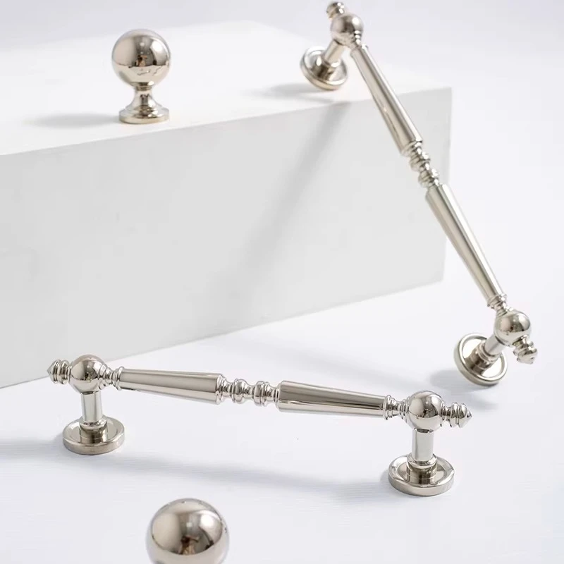フランスアンティークキャビネットドアハンドルチタンシルバーハ - Furniture Hardware High End のレビューと価格