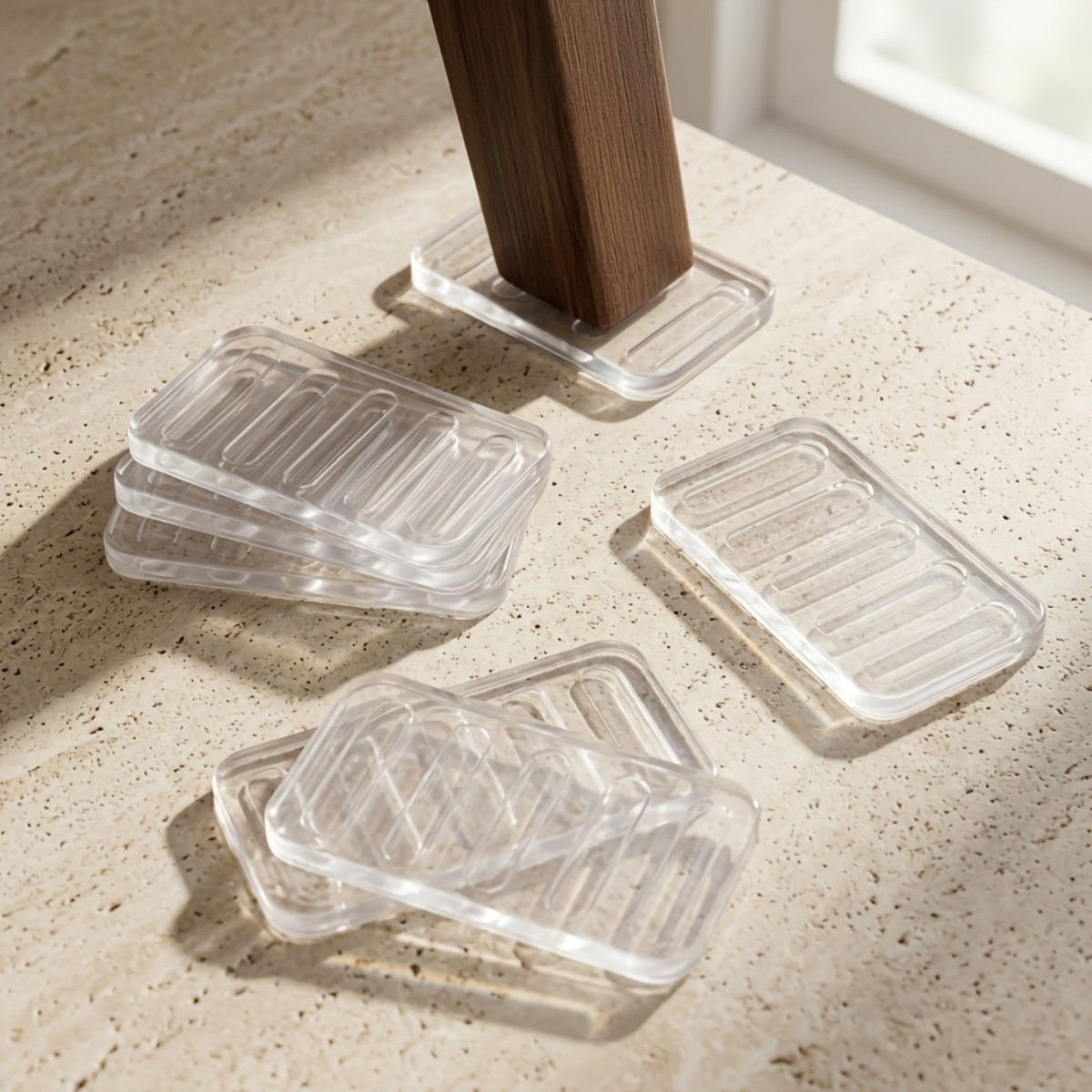 8個入り調整可能なテーブル脚用バランスパッド、凹凸のある床に - Furniture Hardware Feet のレビューと価格
